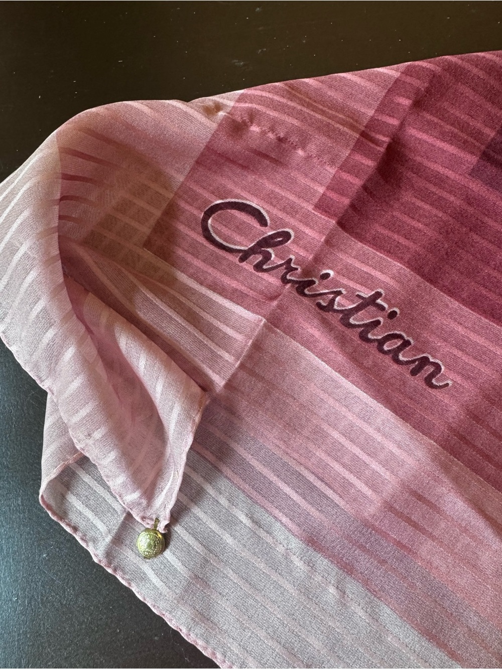 Christian Dior Signature Pink Ombre Scarf